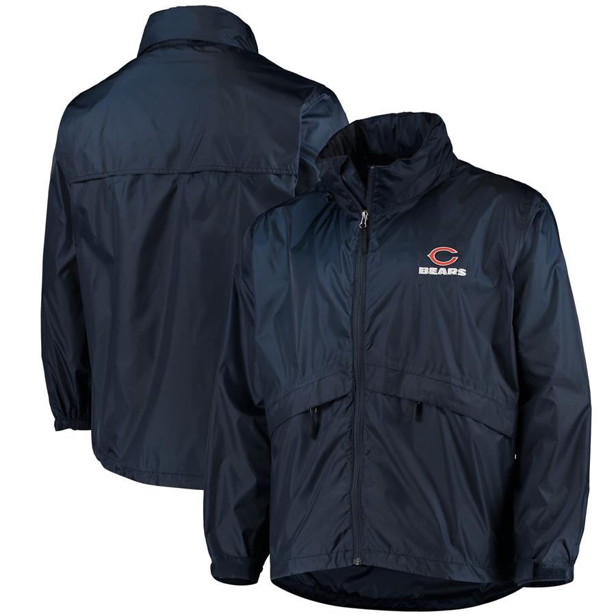Chicago Bears Dunbrooke Circle Sportsman Waterproof Packable Full-Zip Jacket - Navy