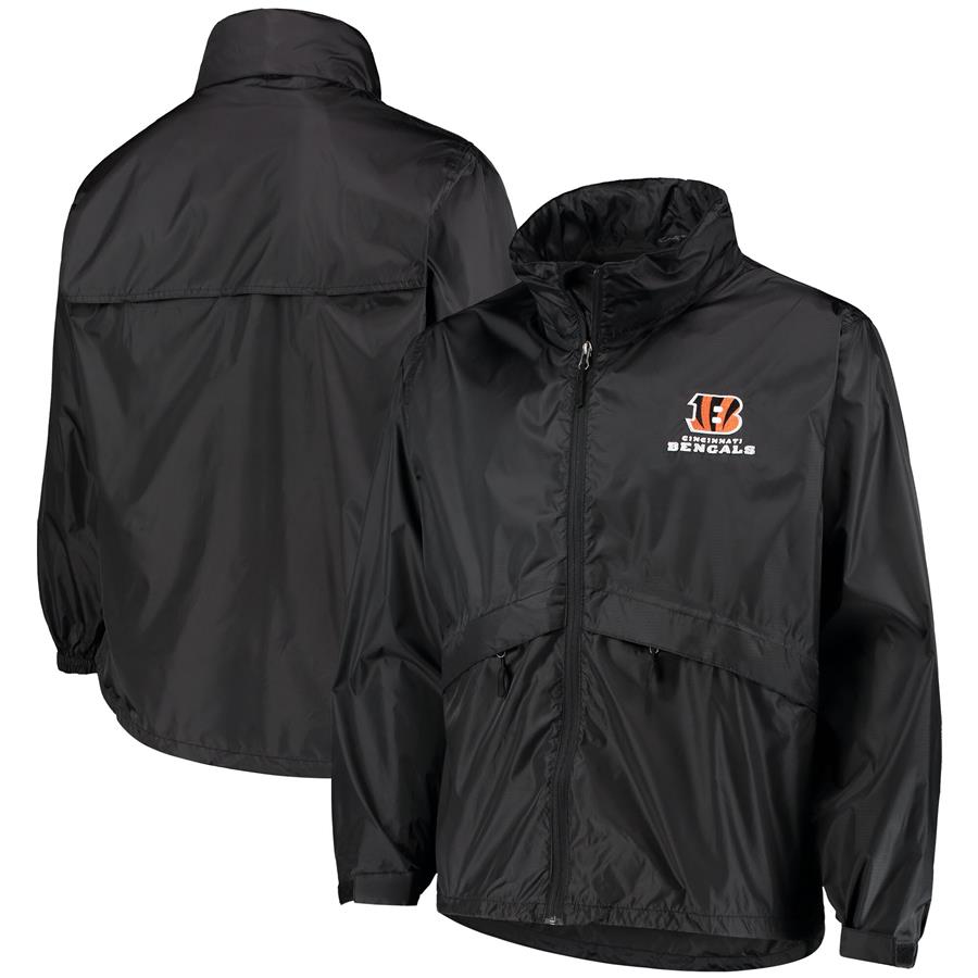 Cincinnati Bengals Dunbrooke Circle Sportsman Waterproof Packable Full-Zip Jacket - Black