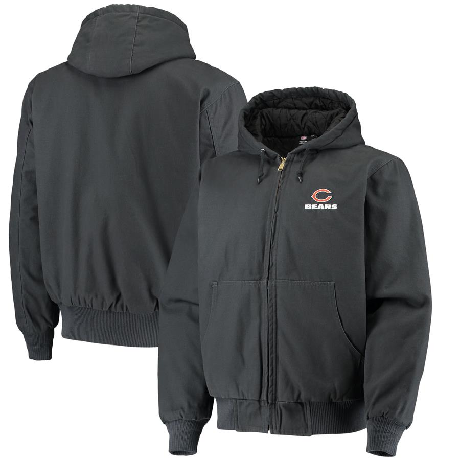 Chicago Bears Dunbrooke Dakota Cotton Canvas Hooded Jacket - Navy
