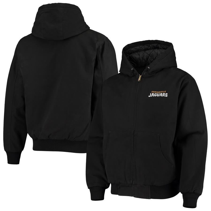 Jacksonville Jaguars Dunbrooke Dakota Cotton Canvas Hooded Jacket - Black
