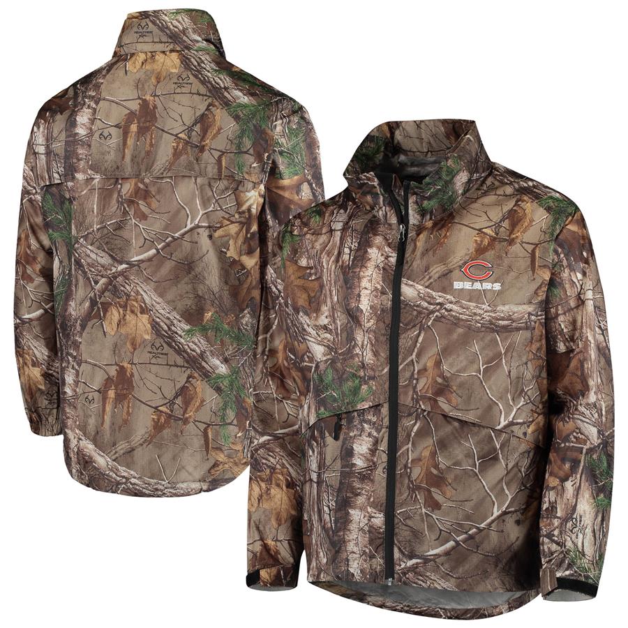 Chicago Bears Dunbrooke Circle Sportsman Waterproof Packable Full-Zip Jacket - Realtree Camo