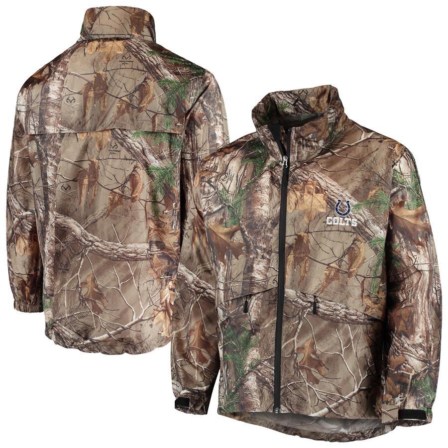 Indianapolis Colts Dunbrooke Circle Sportsman Waterproof Packable Full-Zip Jacket - Realtree Camo