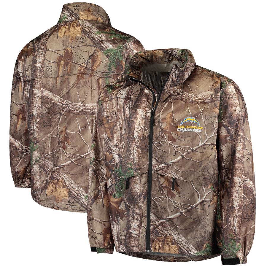 Куртка на молнии Los Angeles Chargers Dunbrooke Circle Sportsman Waterproof Packable (камуфляж Realtree)