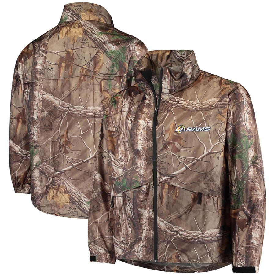 Los Angeles Rams Dunbrooke Circle Sportsman Waterproof Packable Full-Zip Jacket - Realtree Camo