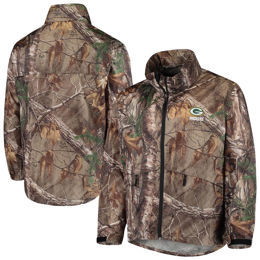 Green Bay Packers Dunbrooke Circle Sportsman Waterproof Packable Full-Zip Jacket - Realtree Camo