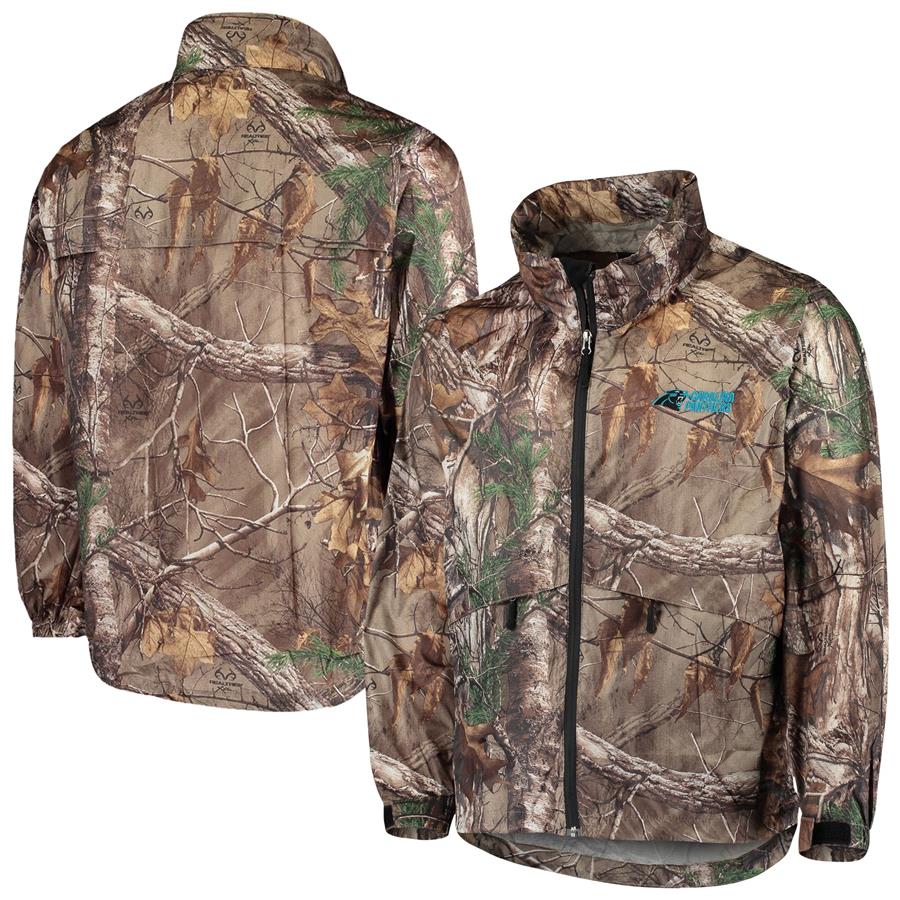 Carolina Panthers Dunbrooke Circle Sportsman Waterproof Packable Full-Zip Jacket - Realtree Camo