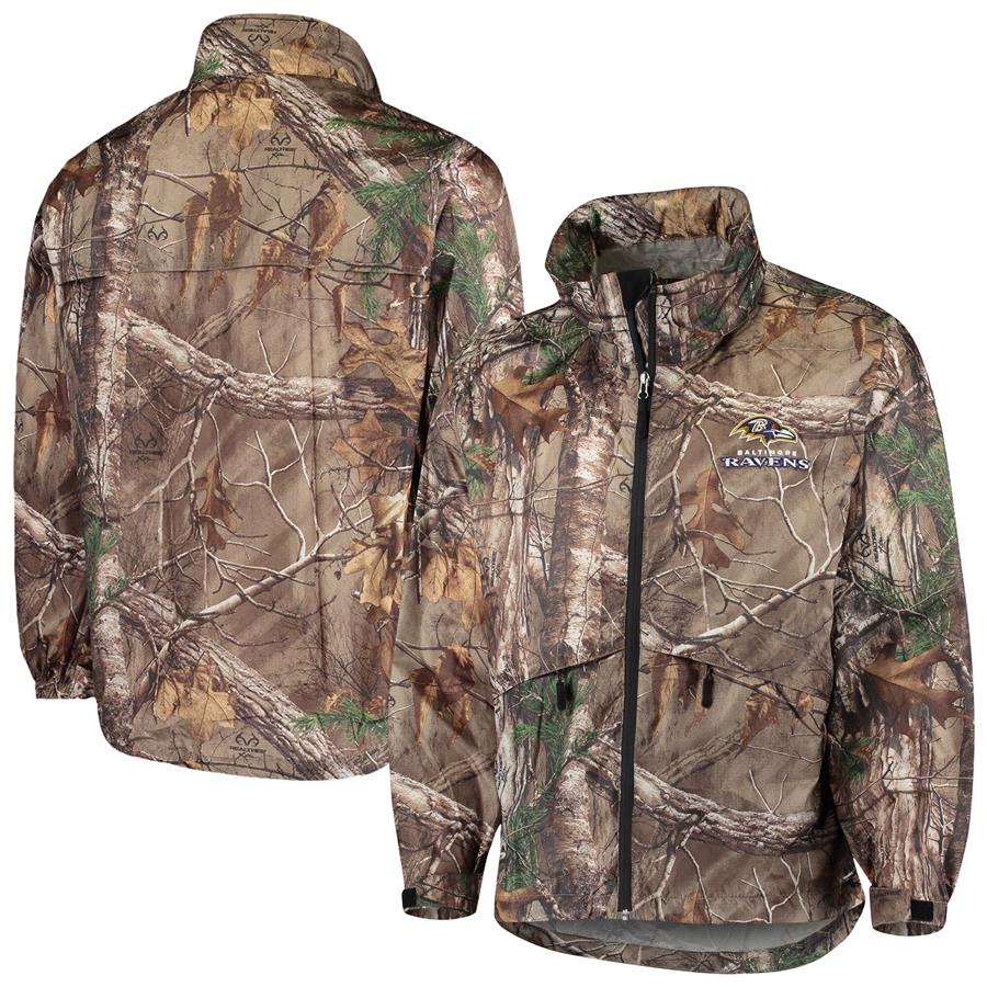 Baltimore Ravens Dunbrooke Circle Sportsman Waterproof Packable Full-Zip Jacket - Realtree Camo