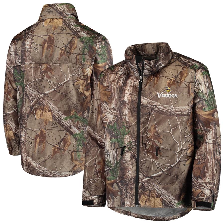 Minnesota Vikings Dunbrooke Circle Sportsman Waterproof Packable Full-Zip Jacket - Realtree Camo