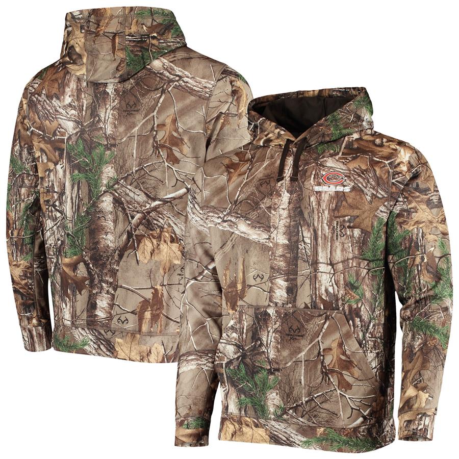 Chicago Bears Dunbrooke Circle Champion Tech Fleece Pullover Hoodie - Realtree Camo
