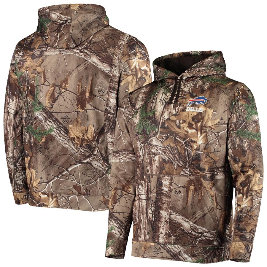 Buffalo Bills Dunbrooke Circle Champion Tech Fleece Pullover Hoodie - Realtree Camo