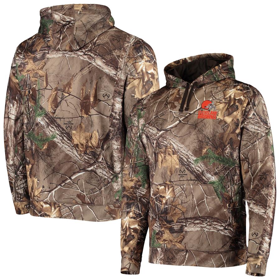 Cleveland Browns Dunbrooke Circle Champion Tech Fleece Pullover Hoodie - Realtree Camo