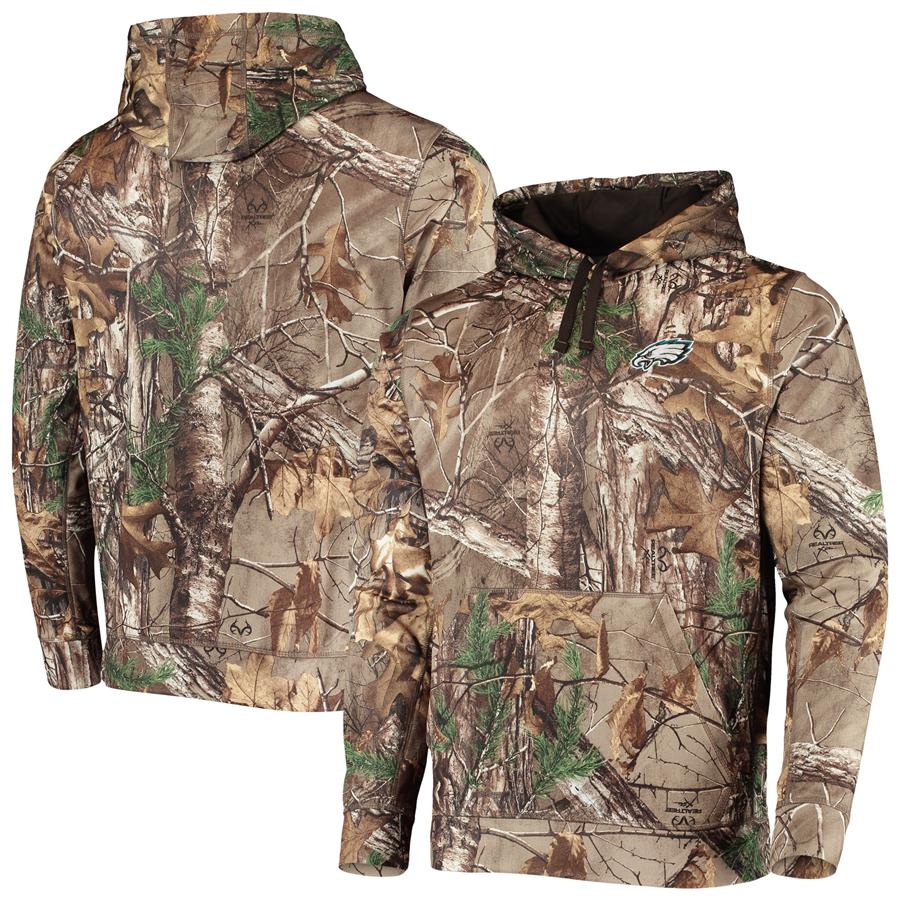 Philadelphia Eagles Dunbrooke Circle Champion Tech Fleece Pullover Hoodie - Realtree Camo