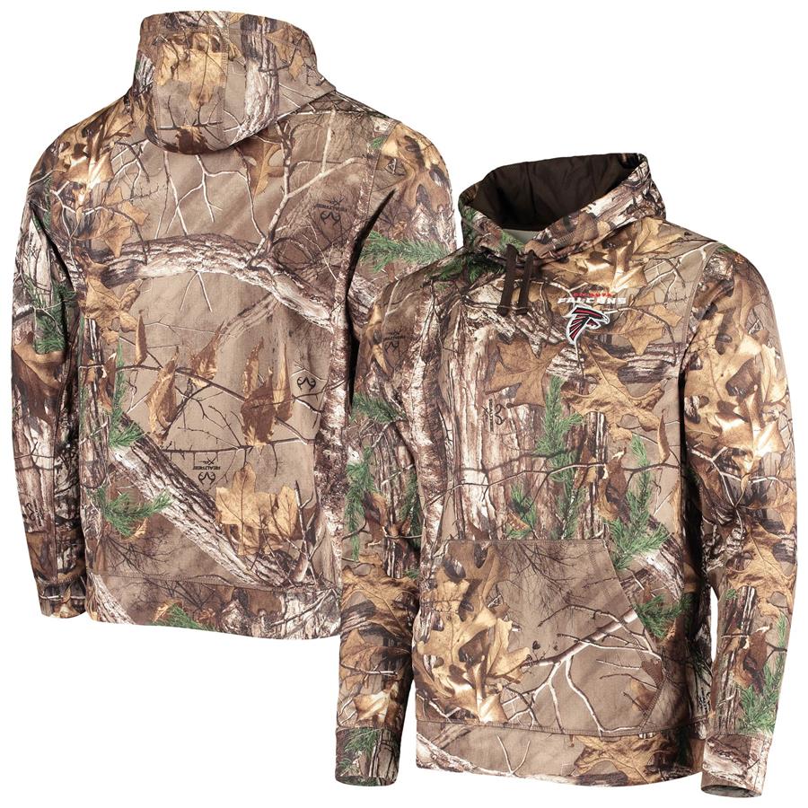 Atlanta Falcons Dunbrooke Circle Champion Tech Fleece Pullover Hoodie - Realtree Camo