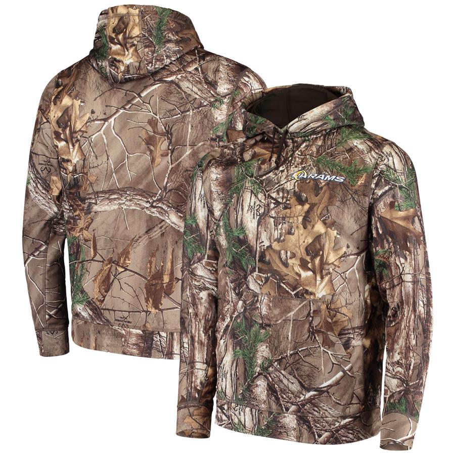 Los Angeles Rams Dunbrooke Circle Champion Tech Fleece Pullover Hoodie - Realtree Camo