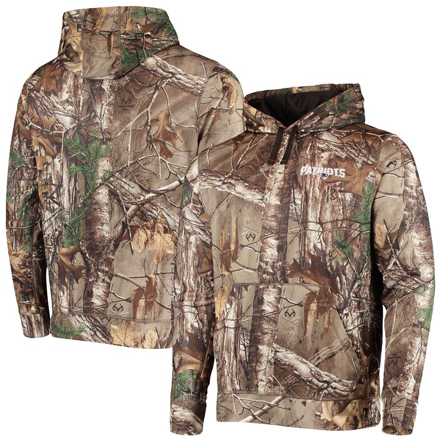 New England Patriots Dunbrooke Circle Champion Tech Fleece Pullover Hoodie - Realtree Camo
