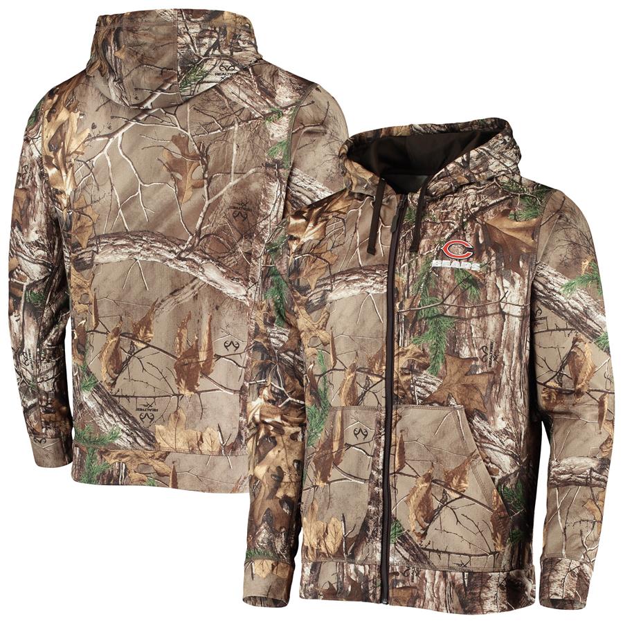 Chicago Bears Dunbrooke Trophy Tech Fleece Full-Zip Hoodie - Realtree Camo
