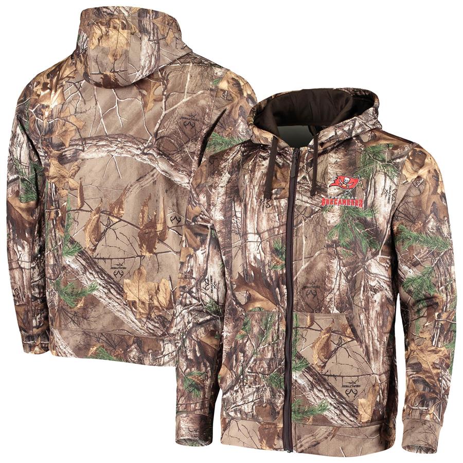 Tampa Bay Buccaneers Dunbrooke Trophy Tech Fleece Full-Zip Hoodie - Realtree Camo