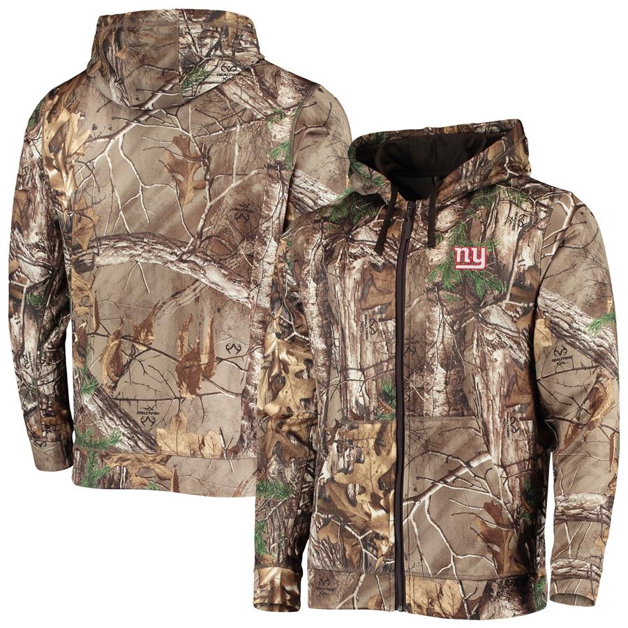 New York Giants Dunbrooke Trophy Tech Fleece Full-Zip Hoodie - Realtree Camo