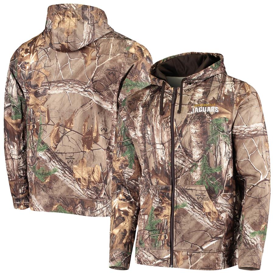 Jacksonville Jaguars Dunbrooke Trophy Tech Fleece Full-Zip Hoodie - Realtree Camo