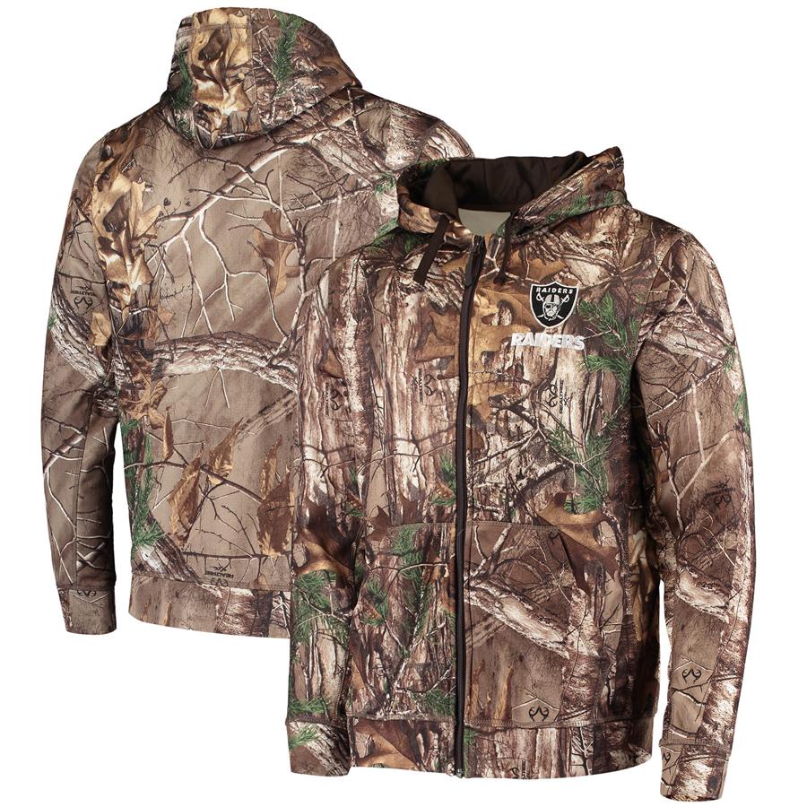 Las Vegas Raiders Dunbrooke Trophy Tech Fleece Full-Zip Hoodie - Realtree Camo