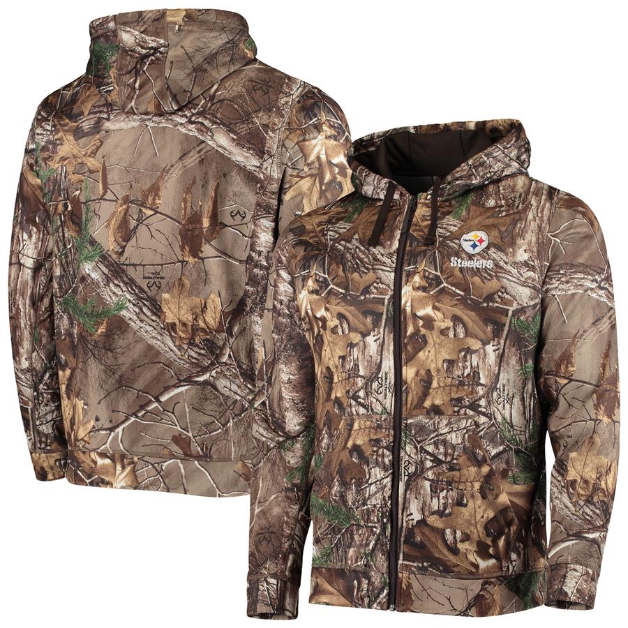 Pittsburgh Steelers Dunbrooke Trophy Tech Fleece Full-Zip Hoodie - Realtree Camo