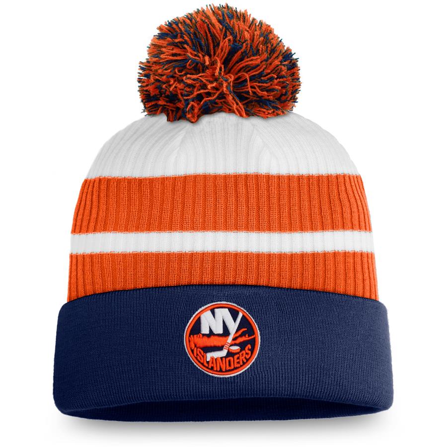 New York Islanders Fanatics Branded Special Edition Pom Cuffed Knit Hat - Orange