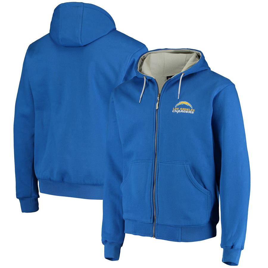 Худи на молнии Los Angeles Chargers Dunbrooke Craftsman Thermal-Lined (синий)