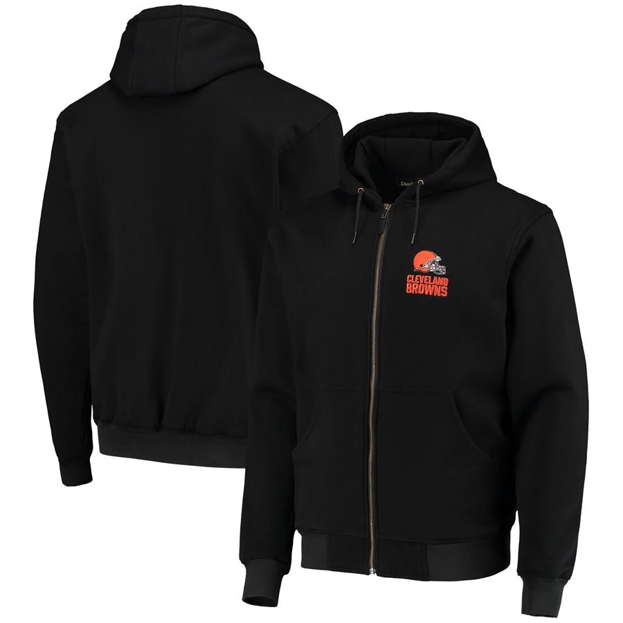 Cleveland Browns Dunbrooke Craftsman Thermal-Lined Full-Zip Hoodie - Black
