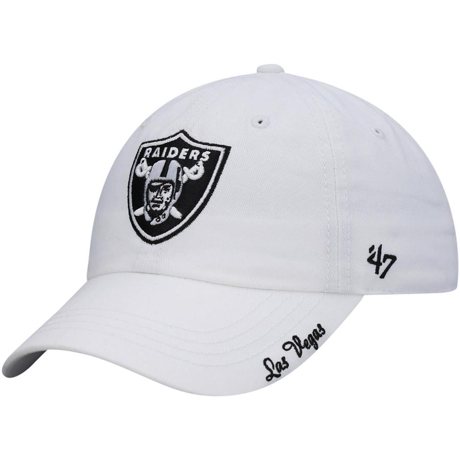 Las Vegas Raiders '47 Women's Miata Clean Up Primary Adjustable Hat - White