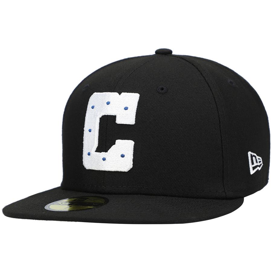 Indianapolis Colts Logo New Era Logo Omaha 59FIFTY Fitted Hat - Black