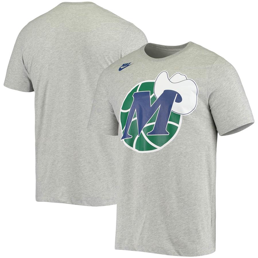 Dallas Mavericks Nike Hardwood Classics Logo Performance T-Shirt - Gray