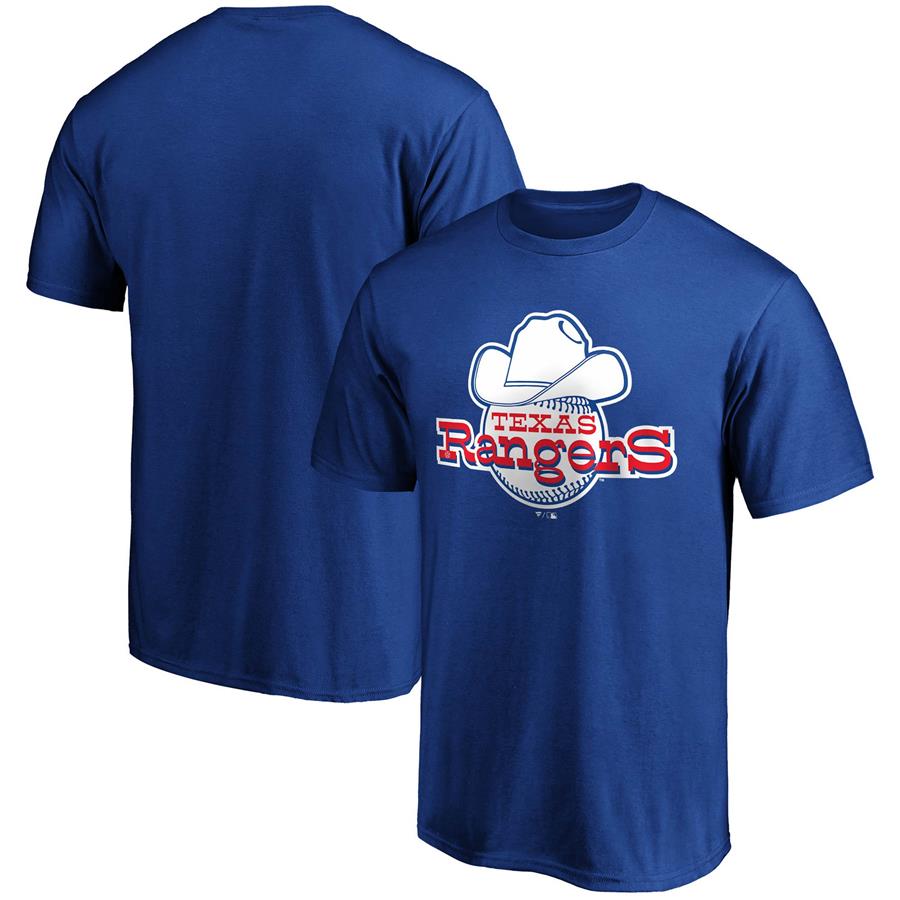 Texas Rangers Fanatics Branded Cooperstown Collection Forbes Team T-Shirt - Royal