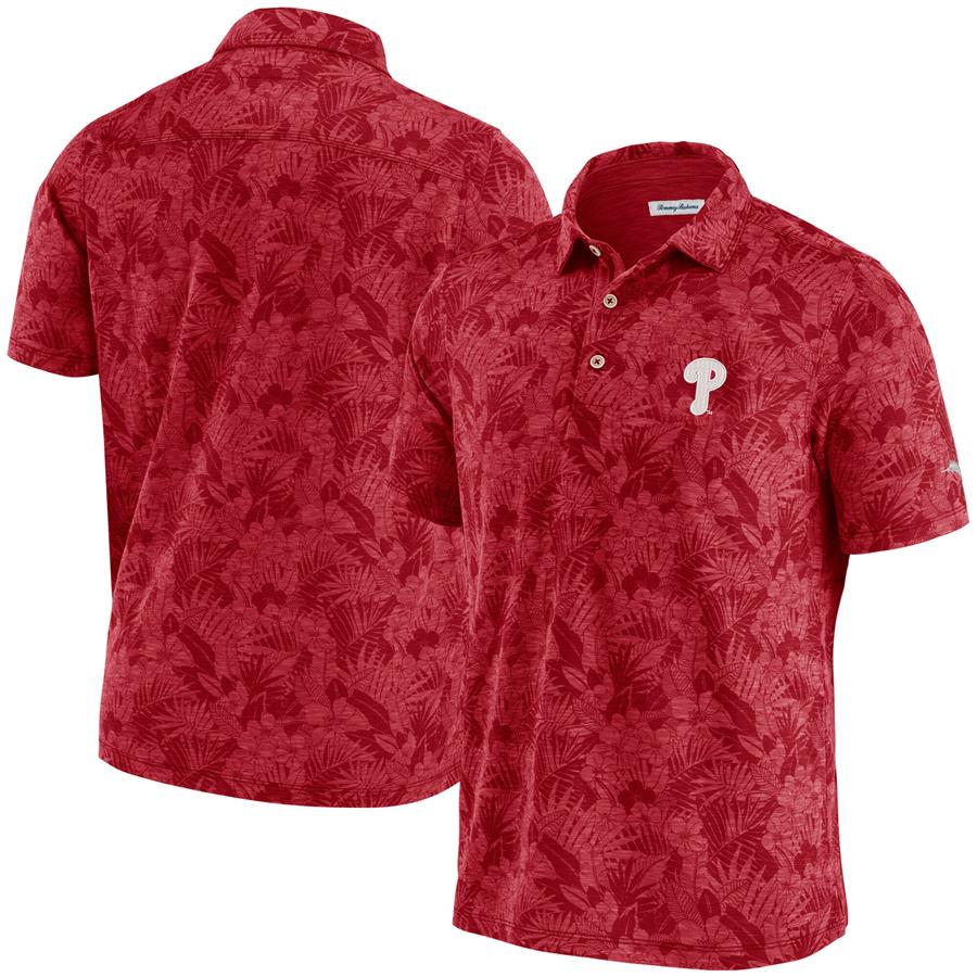 Philadelphia Phillies Tommy Bahama Sport Palmetto Palms Polo - Red