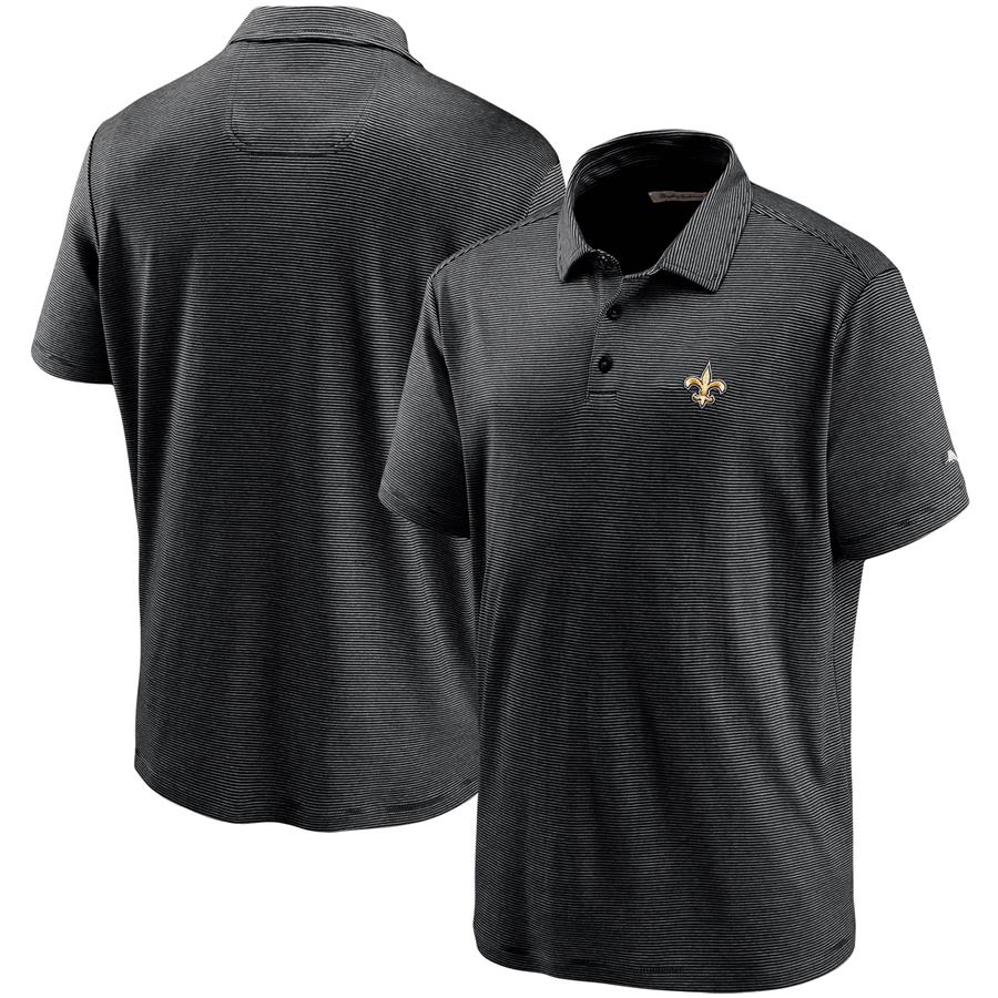 New Orleans Saints Tommy Bahama Sport Pacific Shore Polo - Black