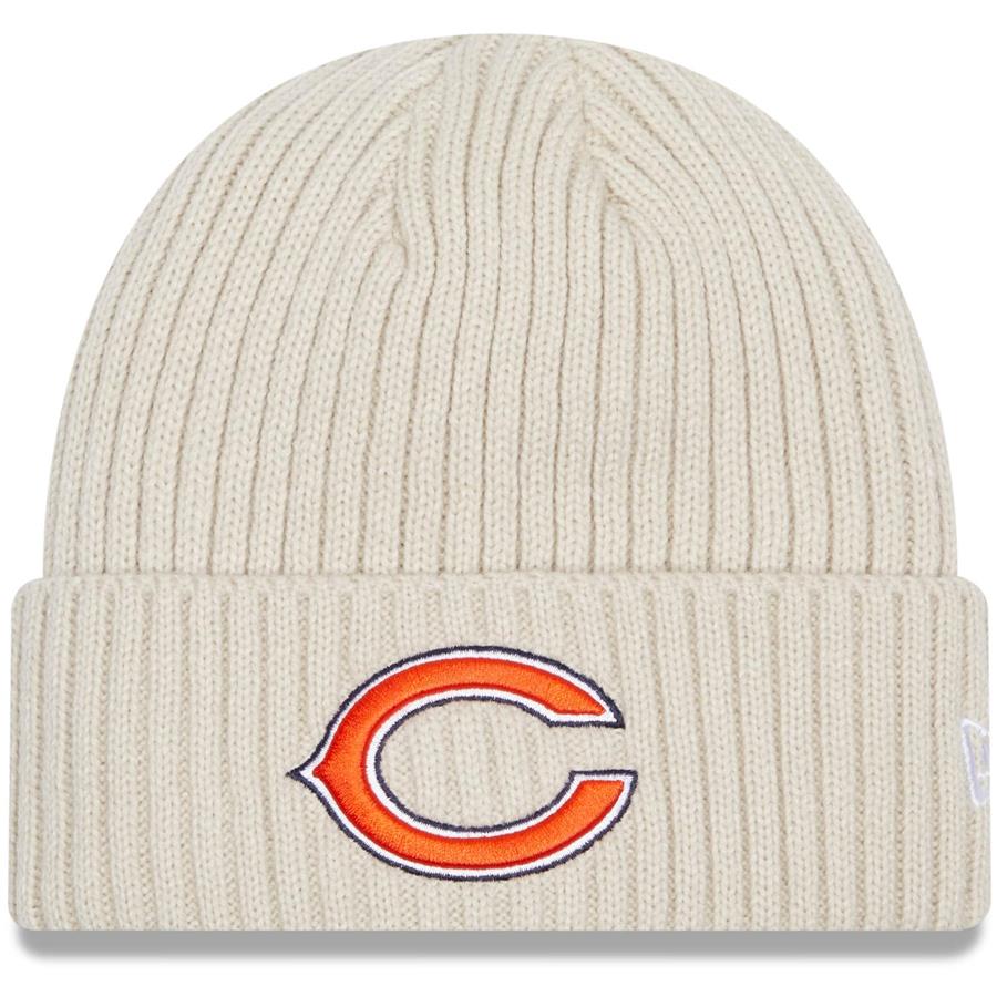 Chicago Bears New Era Core Classic Stone Cuffed Knit Hat - Cream