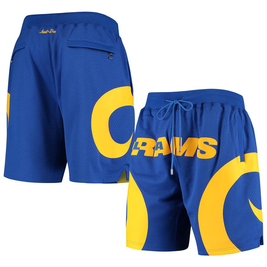 Los Angeles Rams Mitchell & Ness Just Don Gold Rush Shorts - Royal