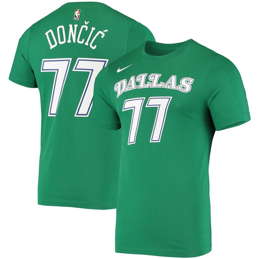 Luka Doncic Dallas Mavericks Nike Classic Edition Name & Number T-Shirt - Green