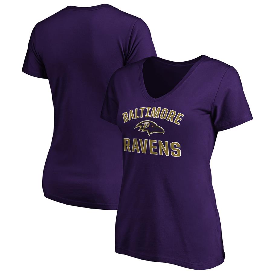 Baltimore Ravens Fanatics Branded Women's Victory Arch V-Neck T-Shirt - Purple