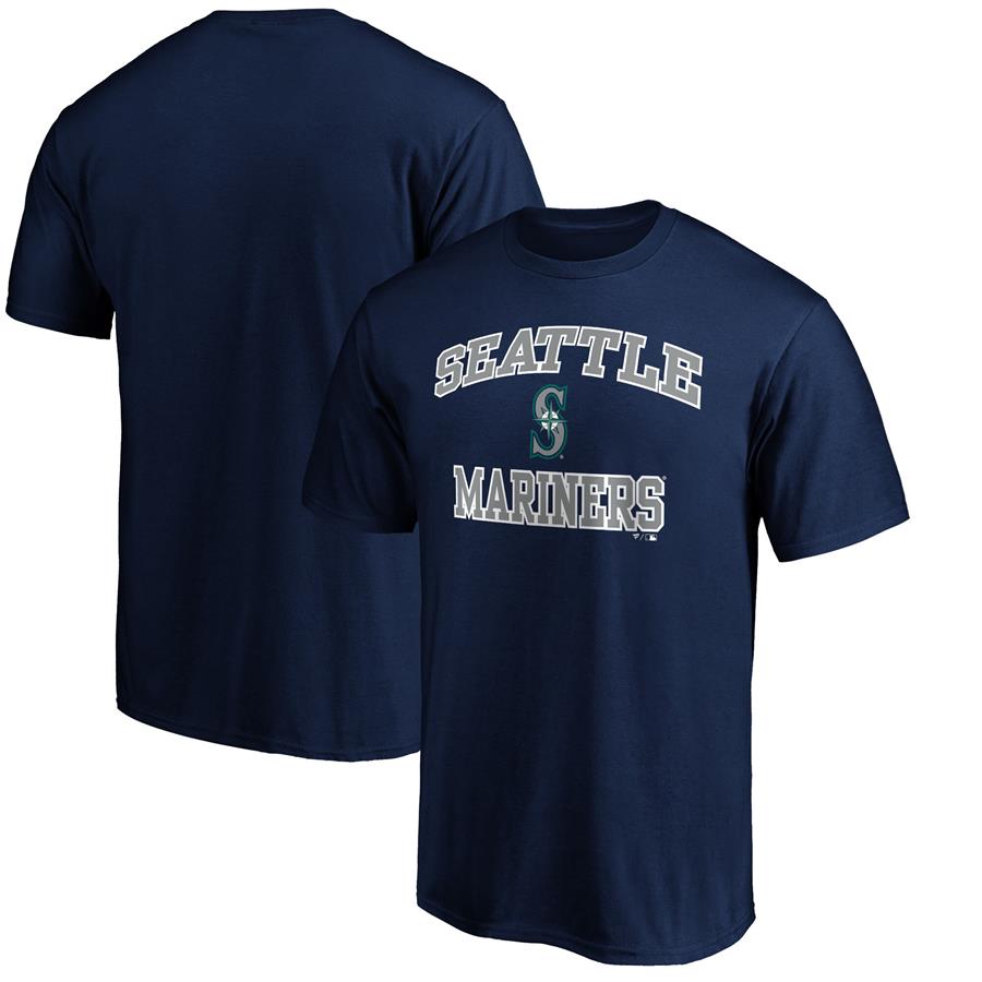 Seattle Mariners Fanatics Branded Team Heart & Soul T-Shirt - Navy