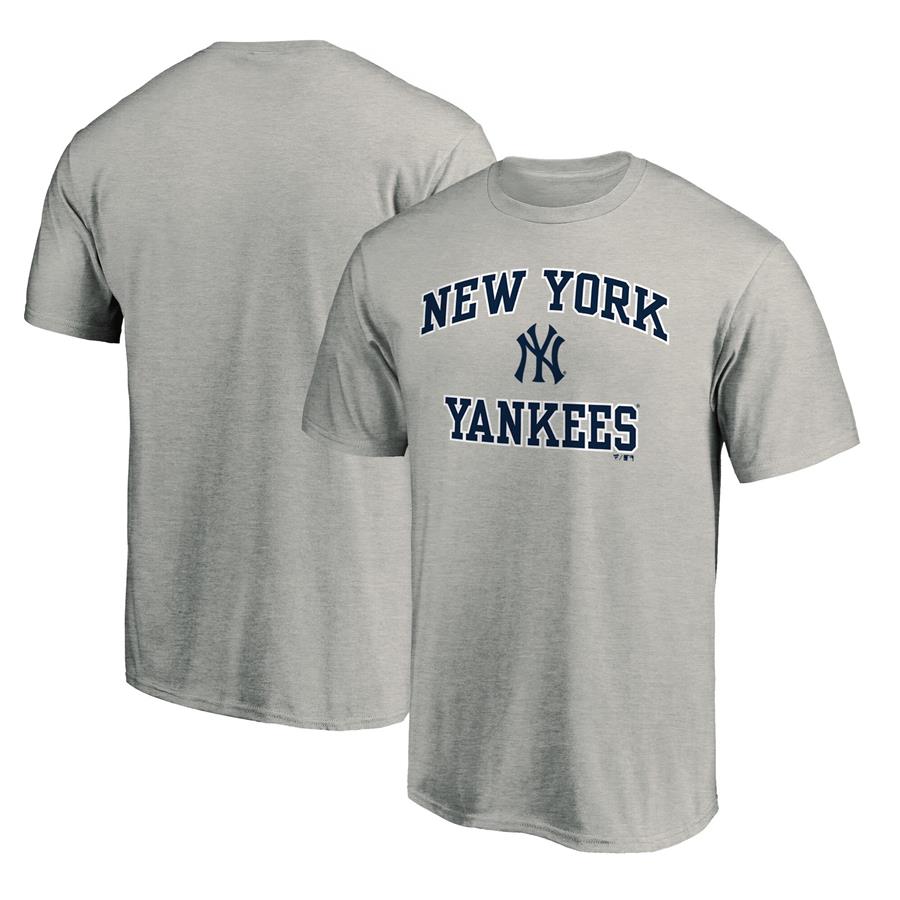 Футболка New York Yankees Fanatics Branded Team Heart & Soul (серый меланж)