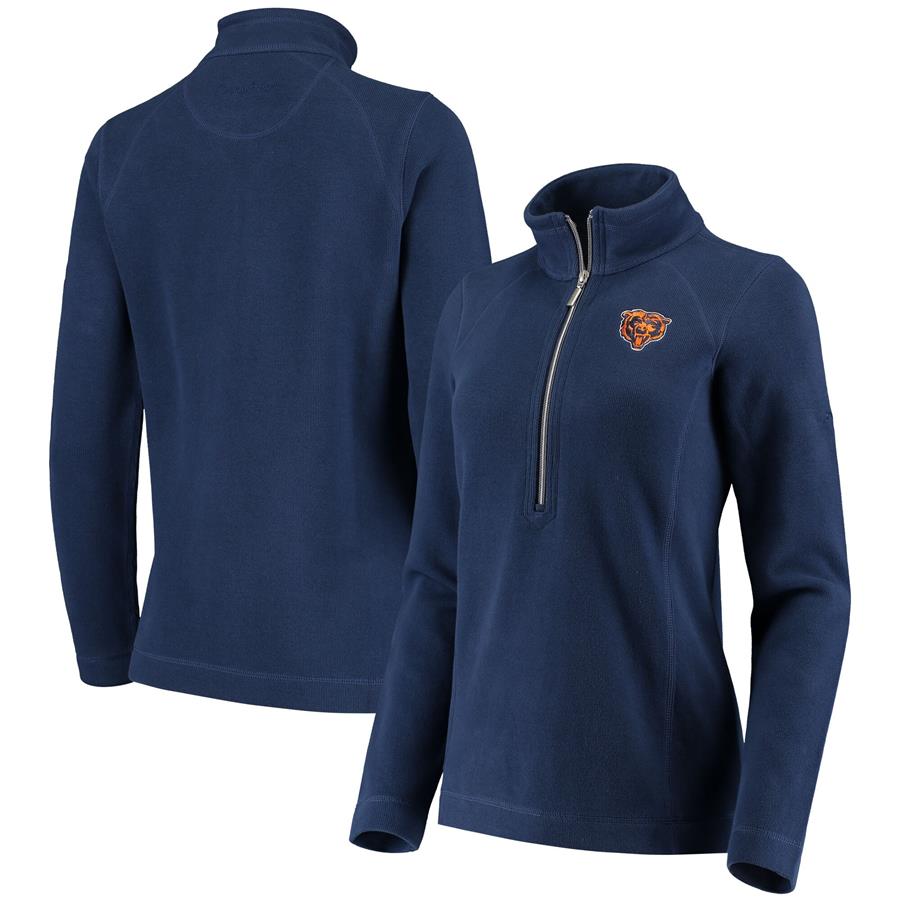 Chicago Bears Tommy Bahama Women's Aruba Sport Half-Zip Pullover - Navy