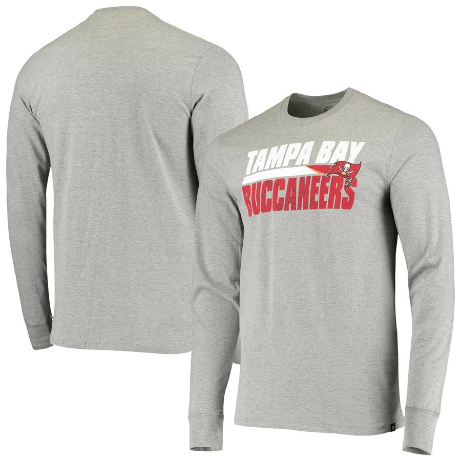 Tampa Bay Buccaneers '47 Shadow Long Sleeve T-Shirt - Heathered Gray