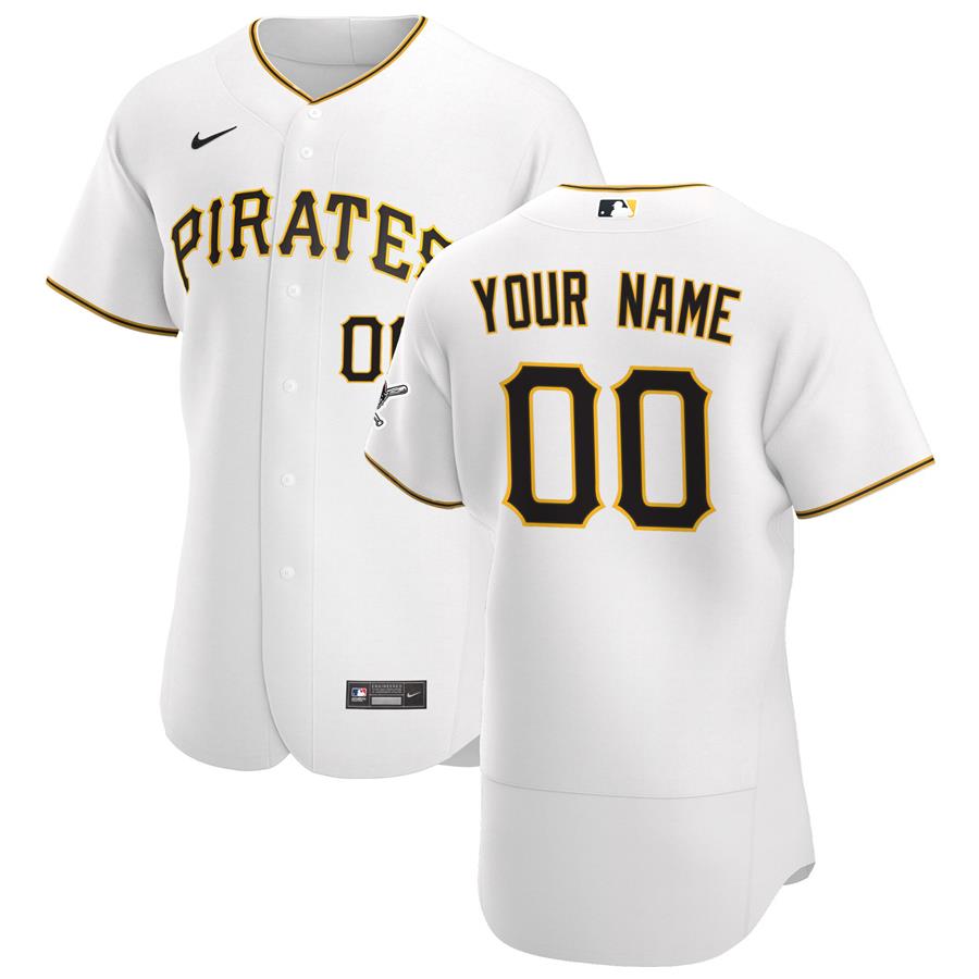 Pittsburgh Pirates Nike Home Authentic Custom Jersey - White