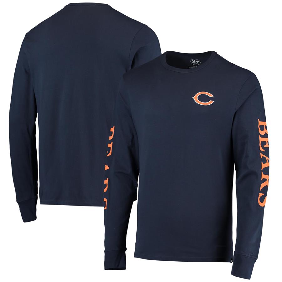 Chicago Bears '47 Franklin Long Sleeve T-Shirt - Navy