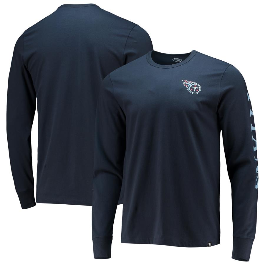 Tennessee Titans '47 Franklin Long Sleeve T-Shirt - Navy