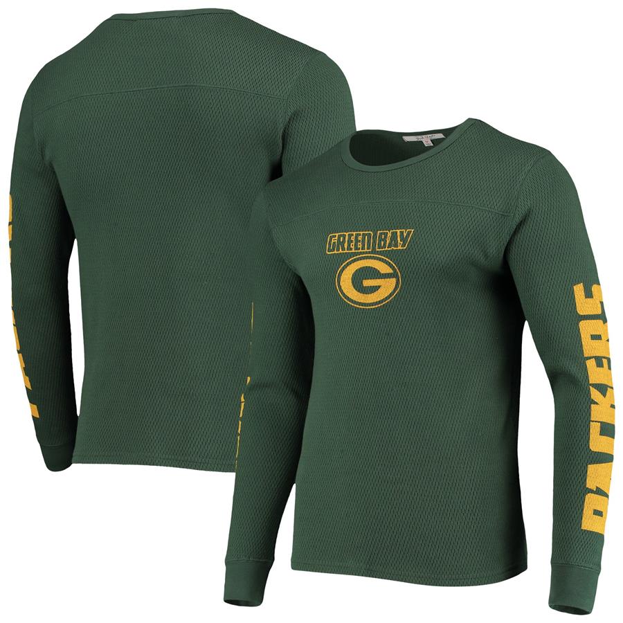 Green Bay Packers Junk Food Heavyweight Thermal Long Sleeve T-Shirt - Green