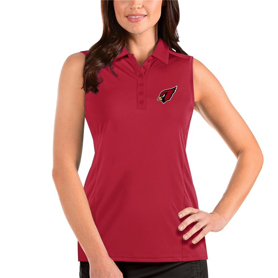 Arizona Cardinals Antigua Women's Sleeveless Tribute Polo - Cardinal
