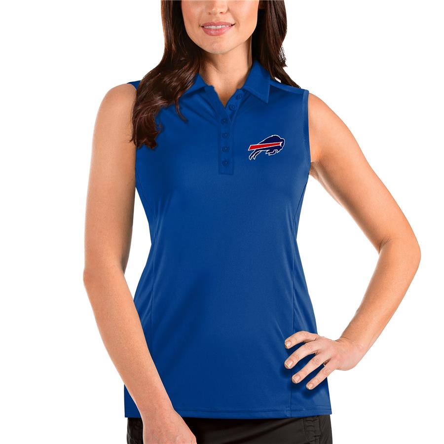 Buffalo Bills Antigua Women's Sleeveless Tribute Polo - Royal