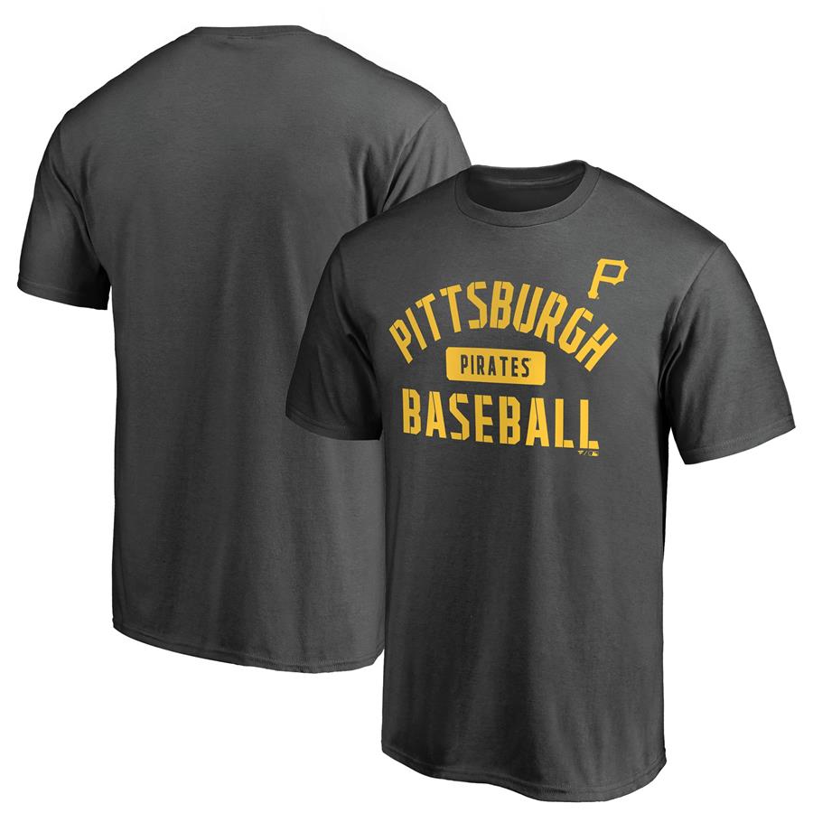 Pittsburgh Pirates Fanatics Branded Iconic Primary Pill T-Shirt - Charcoal