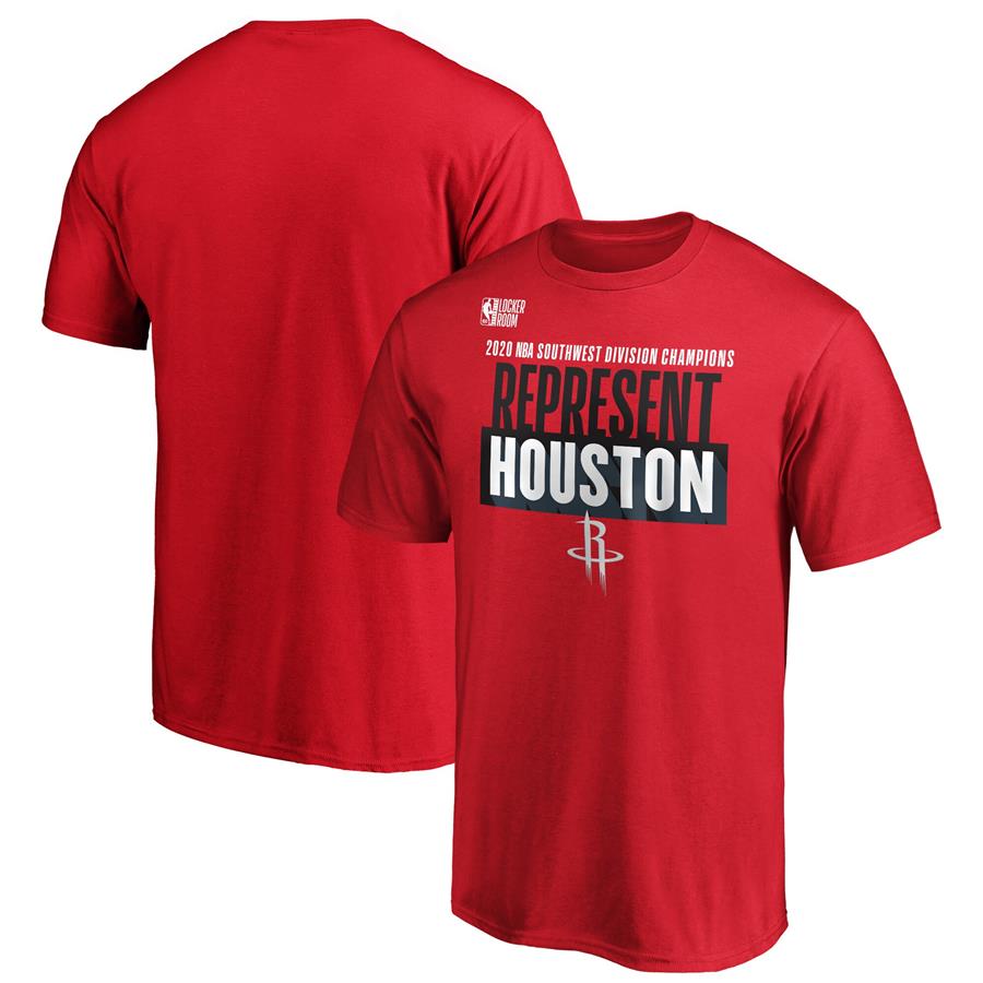 Houston Rockets Fanatics Branded 2020 Southwest Division Champions Locker Room T-Shirt - Red